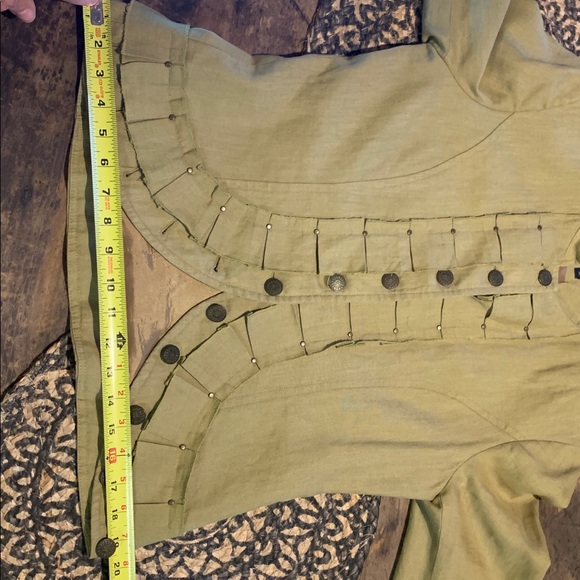 Women's Cynthia Steffe Victorian Inspired Linen Jacket with Button Detailing - Picture 13 of 13